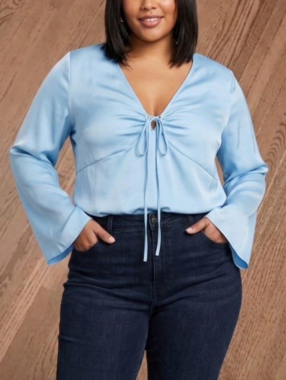 Joe Fresh Satin Top Size Large Ptp 21"